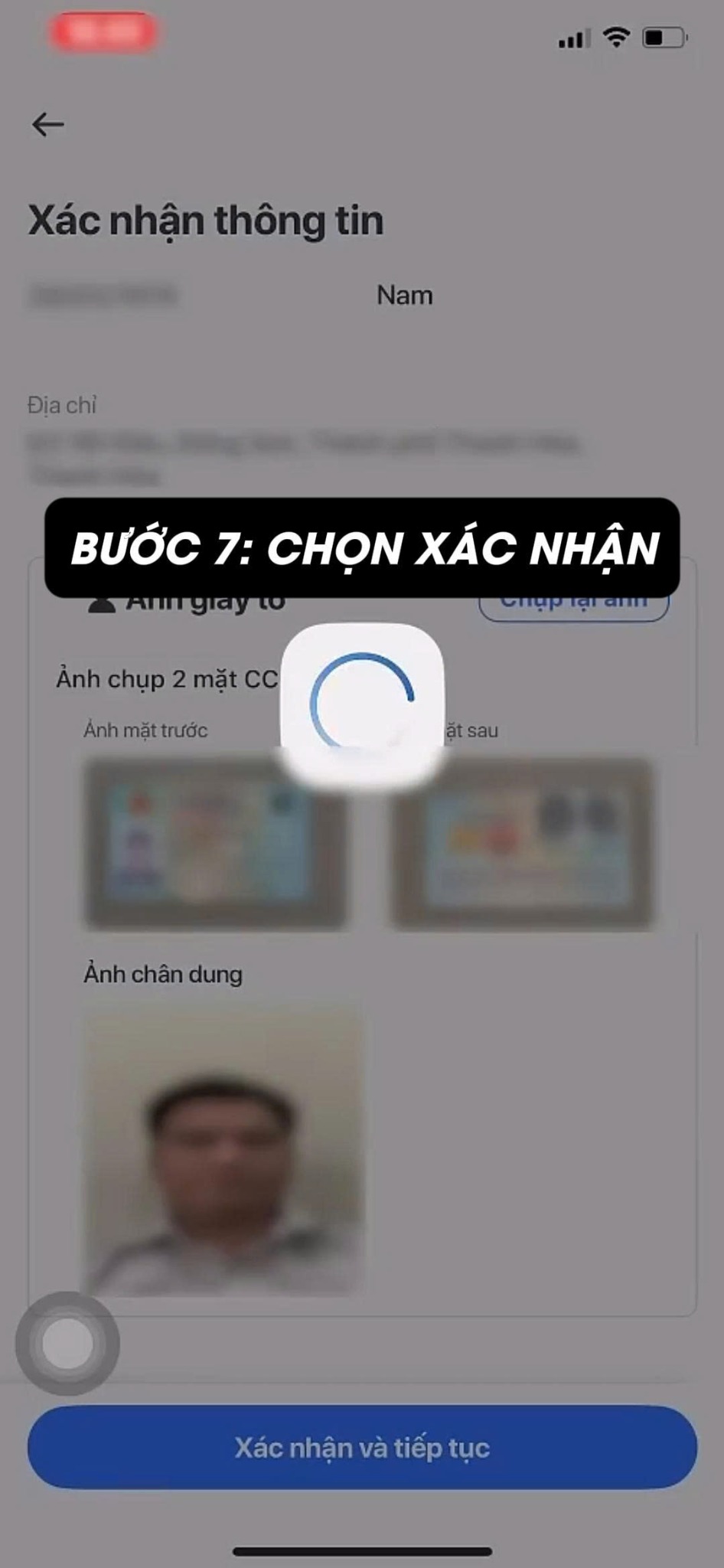 Bước 7: Kiểm tra và xác nhận thông tin
